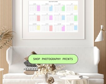 2026 Wall Calendar Poster | Minimalist Pastel Monthly Planner