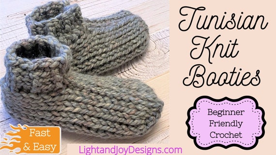 Crochet bootie slippers best sale