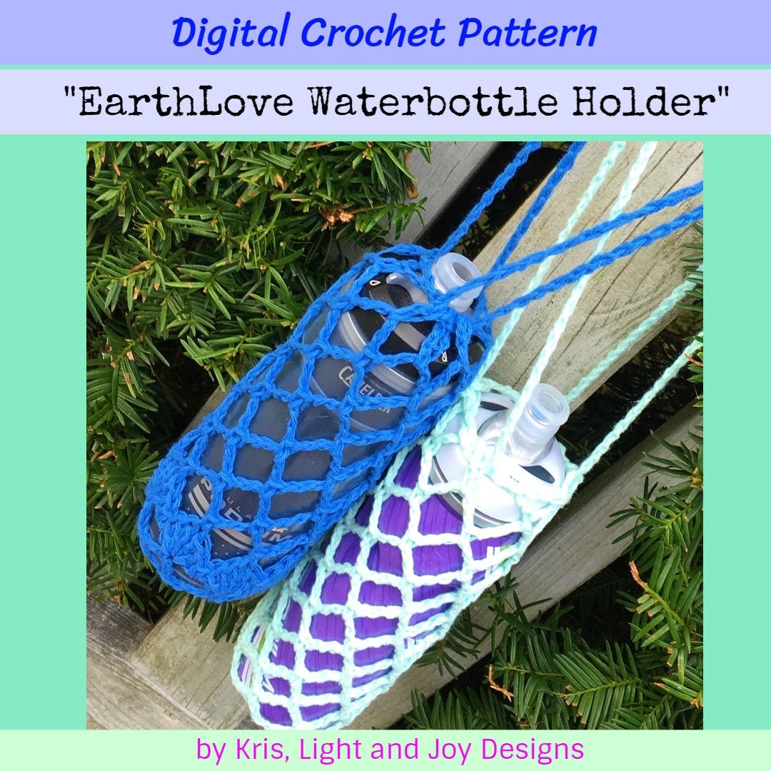 40 Crochet Water Bottle Holder Patterns for On the Go 1 Crochet Water Bottle Holder