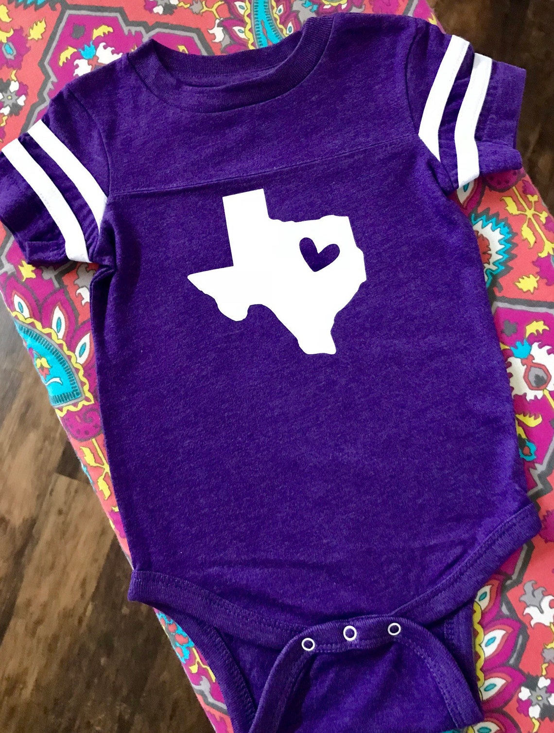 Girls Youth, Toddler, and Infant Heart of Texas Football Tee - Etsy