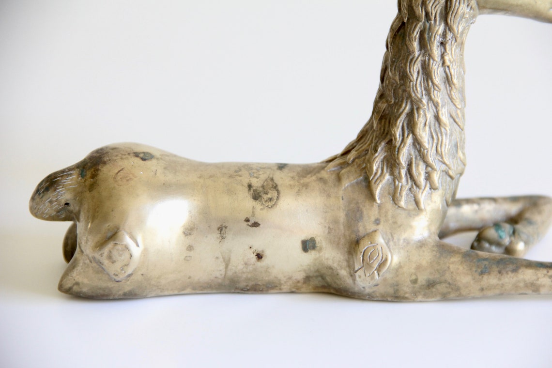 Brass Elk Sitting Brass Elk Figurine Brass Elk Statue Elk Etsy