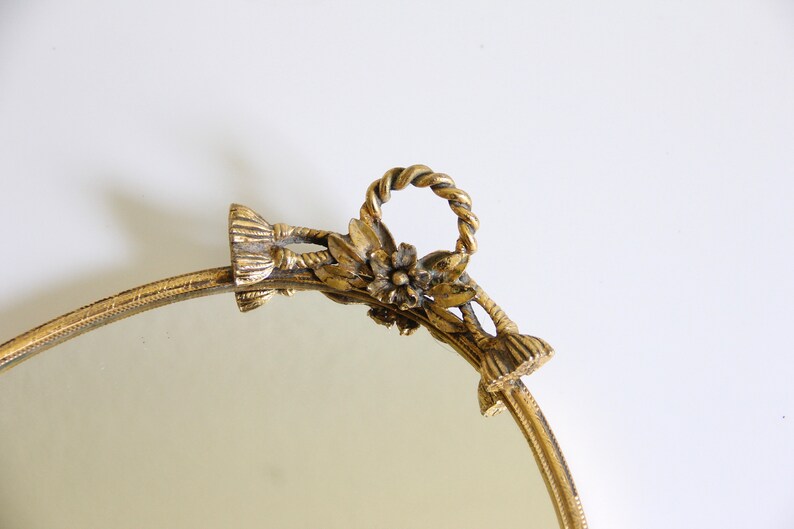 Vintage Gold Oval Vanity Mirror Oval Vanity Mirror Etsy