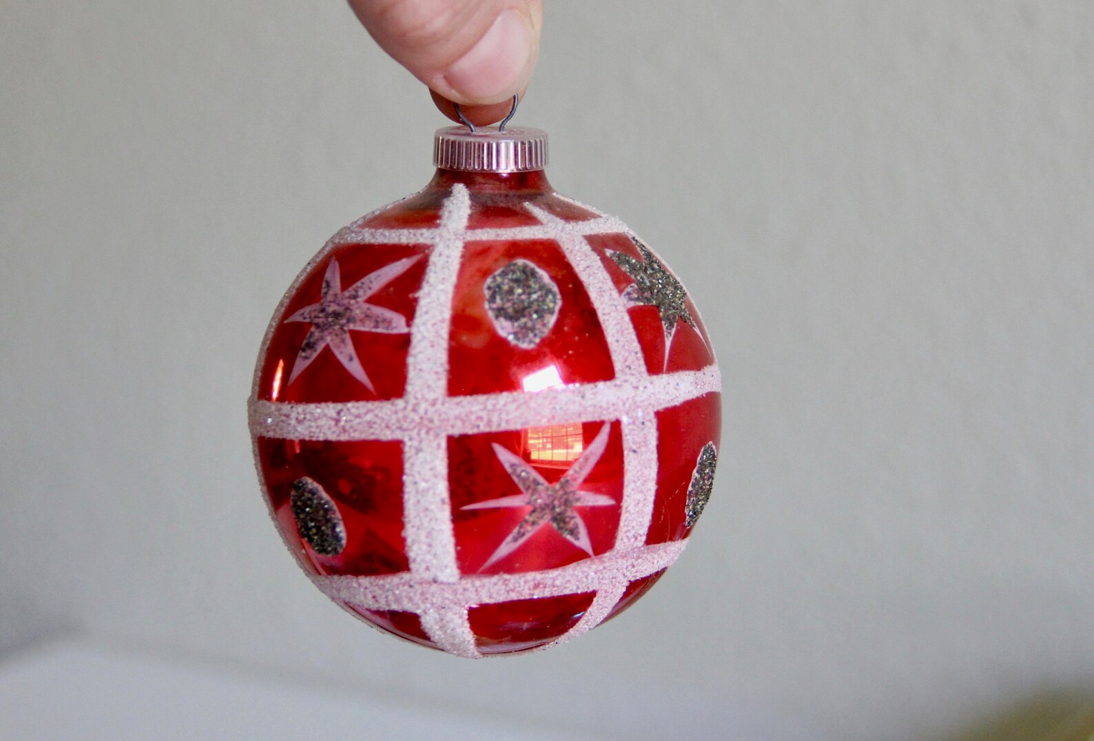 Vintage Lanissa German handpainted mercury glass bulb ornament Etsy