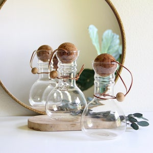 Vintage Pyrex 8010 glass carafe set, Glass carafe with cork top, Cork top glass canister set, Modern Glass canister set, Co