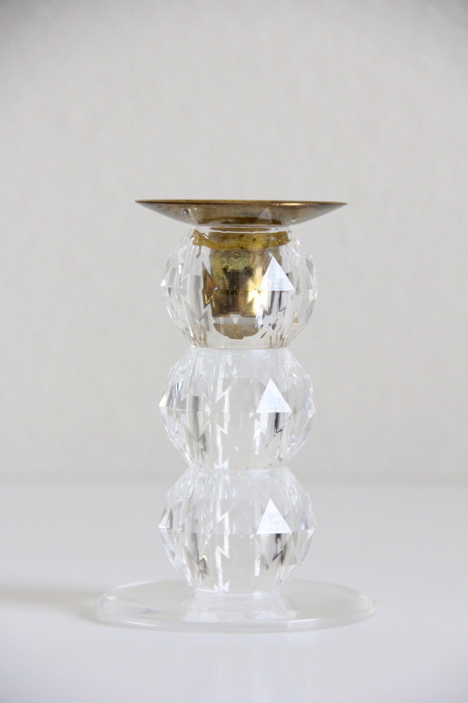 Brass and Lucite Candlestick Holders Lucite Candleholders Etsy