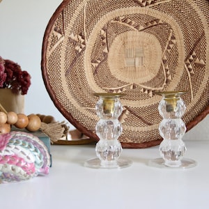 Brass and lucite candlestick holders, Lucite candleholders, Brass candlesticks, Taper candle holders, Gothic home decor
