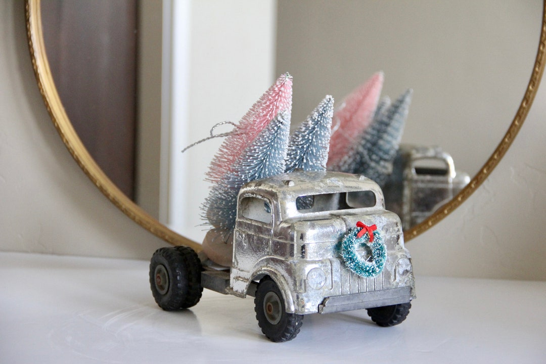 Vintage Christmas Tree Truck, Vintage 1950's Toy Christmas Tree Truck