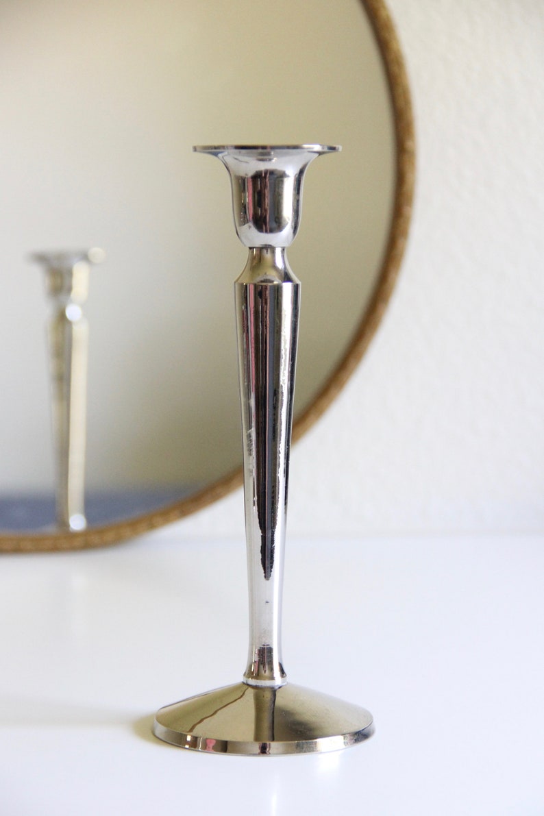 Gatco Brass Silver Candlestick Holders Silver Candlesticks Etsy