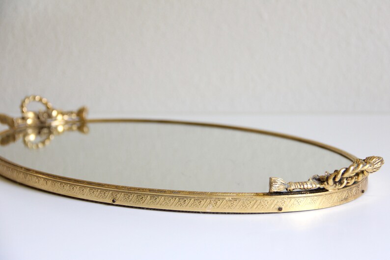 Vintage Gold Oval Vanity Mirror Oval Vanity Mirror Etsy