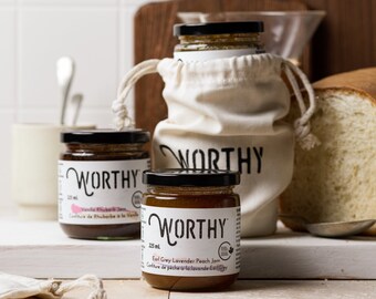 Worthy's Rhubarb & Peach Duo Jam Pack