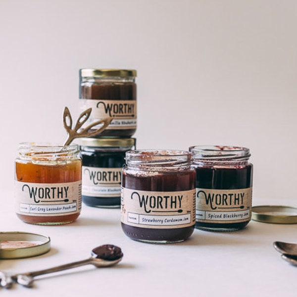 Bulk Jam Sale (4) - 6 jars (Chocolate Blueberry, Spiced Blackberry, Strawberry Cardamom)