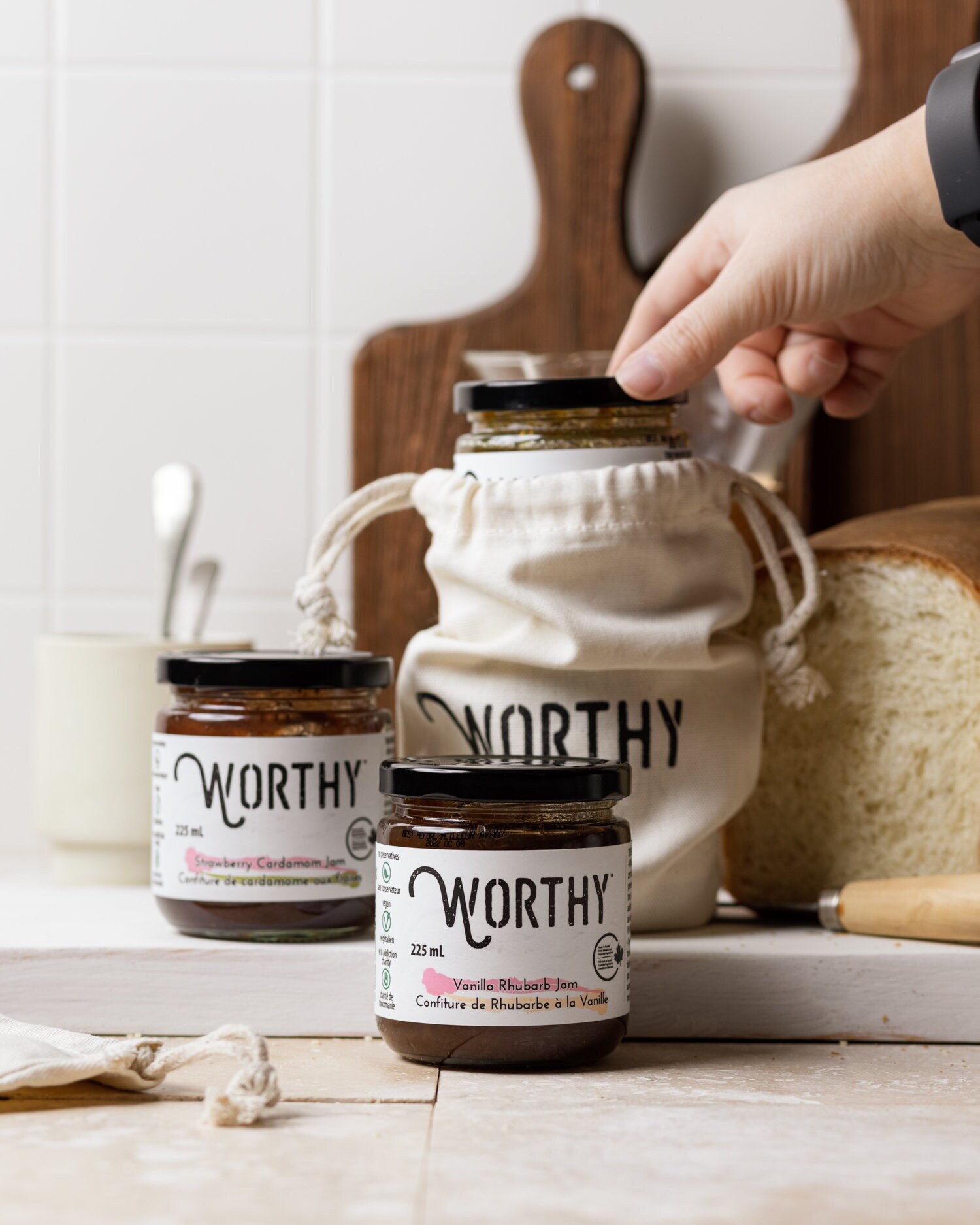Worthy's Strawberry & Rhubarb Duo Jam Pack