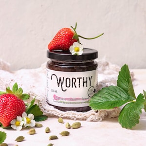 Crema spalmabile al cardamomo e fragole di Worthy immagine 1