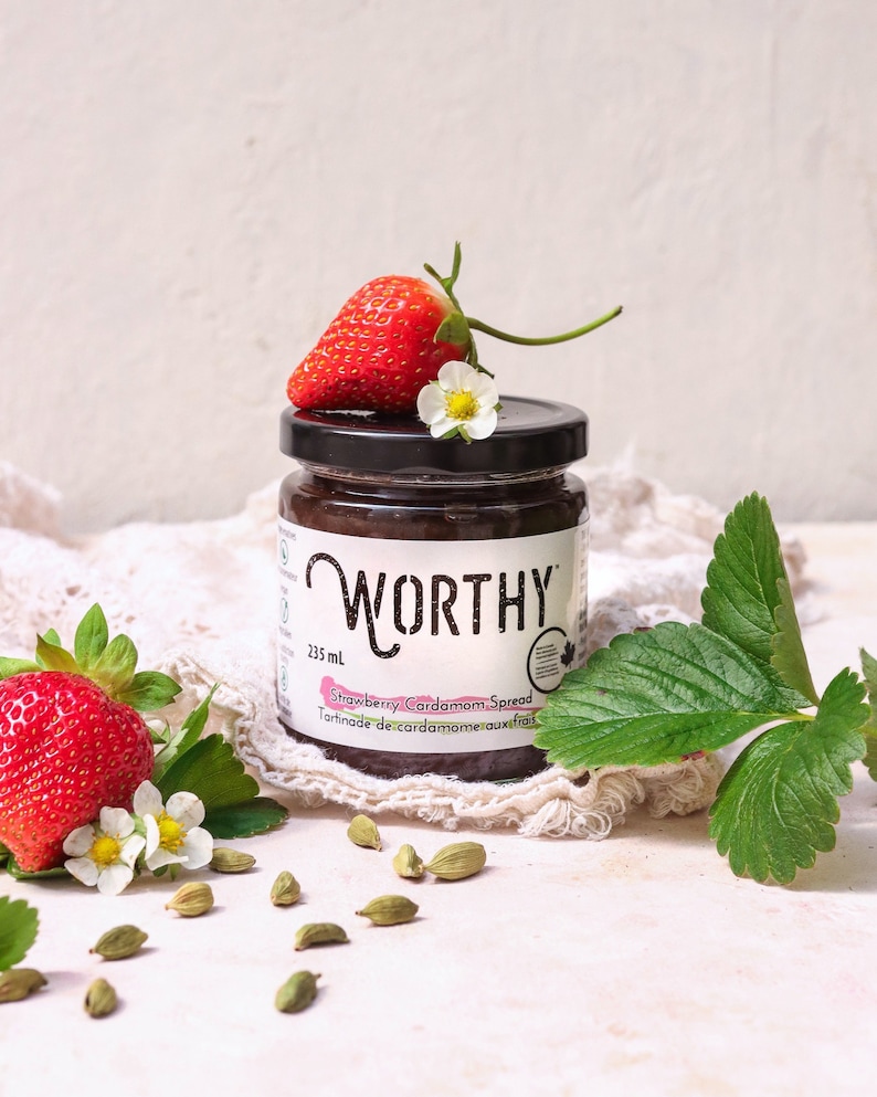 Crema spalmabile al cardamomo e fragole di Worthy immagine 1