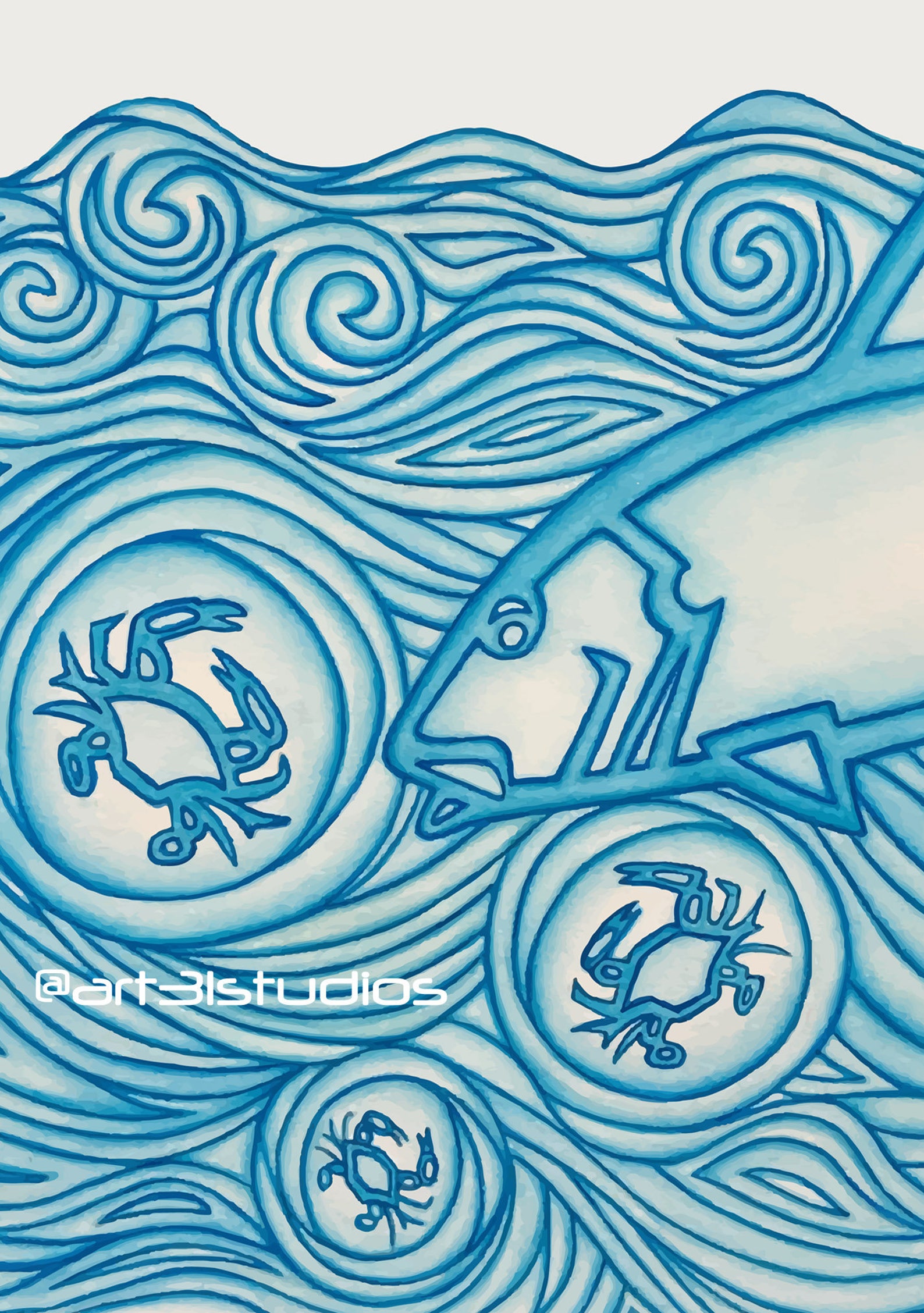 Bonefish Art Print- Florida Keys-fly Fishing Art-abstract Fish Art ...