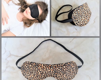 Leopard Sleeping Mask - animal print Sleep Masks & Blindfolds - Women's eye mask - Travel sleep mask