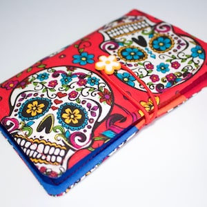 Sugar Skulls Tea wallet - Tea Bag holder -  tea drinker - tea lovers gift - Teabag Case - Tea Bag Organizer - Gift for her