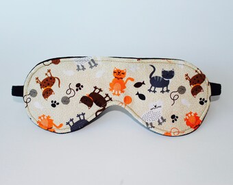 Cats Sleep Mask - máscara para dormir de gatitos - luz de bloque - máscara de viaje - amantes de los gatos - accesorio de viaje - Light Blocking Mask