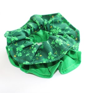 Zestaw 2 gumek do włosów na dzień św. Patryka - czterolistna koniczyna - Irish Clover - 4 gumki do włosów - Shamrock - Akcesoria do włosów