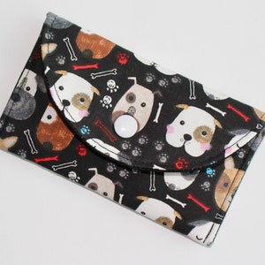 Étui pour cartes de visite pour chiens - Étui pour cartes d’impression pour chiens - Portefeuille pour amoureux des chiens - Pochette pour cartes en tissu - Porte-cartes de visite