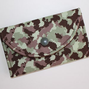 Army card case - olive camo drivers license holder - change purse - business card holder - coin purse - slim wallet - money clip