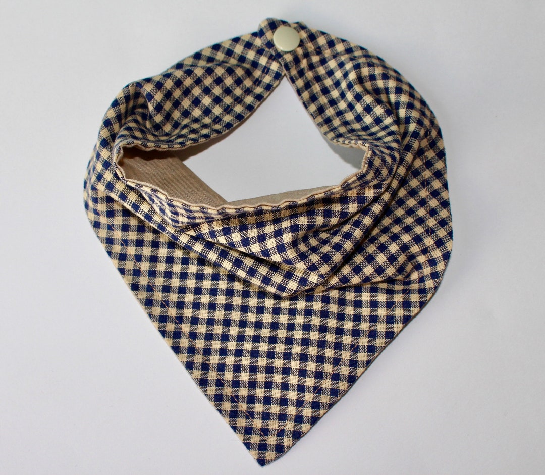 Blue Plaid Dog Bandana Etsy