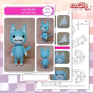 12 inch Cat Plush Pattern - Digital Pattern -- Sewing Tutorial -- AC Inspired Plush