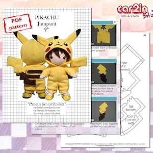 DIGITAL Pattern Pikachu Jumpsuit