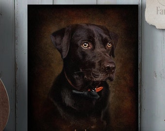 Pet Memorial Gift, Watercolor Oil Paint Pet Portrait From Photo | Pet Portrait, Dog Painting, Custom Dog Portrait, Watercolor Pet, Pet Gift