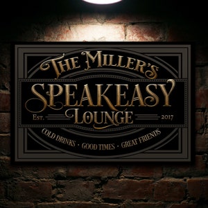 Family Name Speakeasy Sign | Custom Speakeasy Sign | Family Bar Sign | Family Name Sign | Personalized Bar Sign | Vintage Sign | Metal Sign