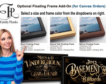 Canvas Frame Add-On Options
