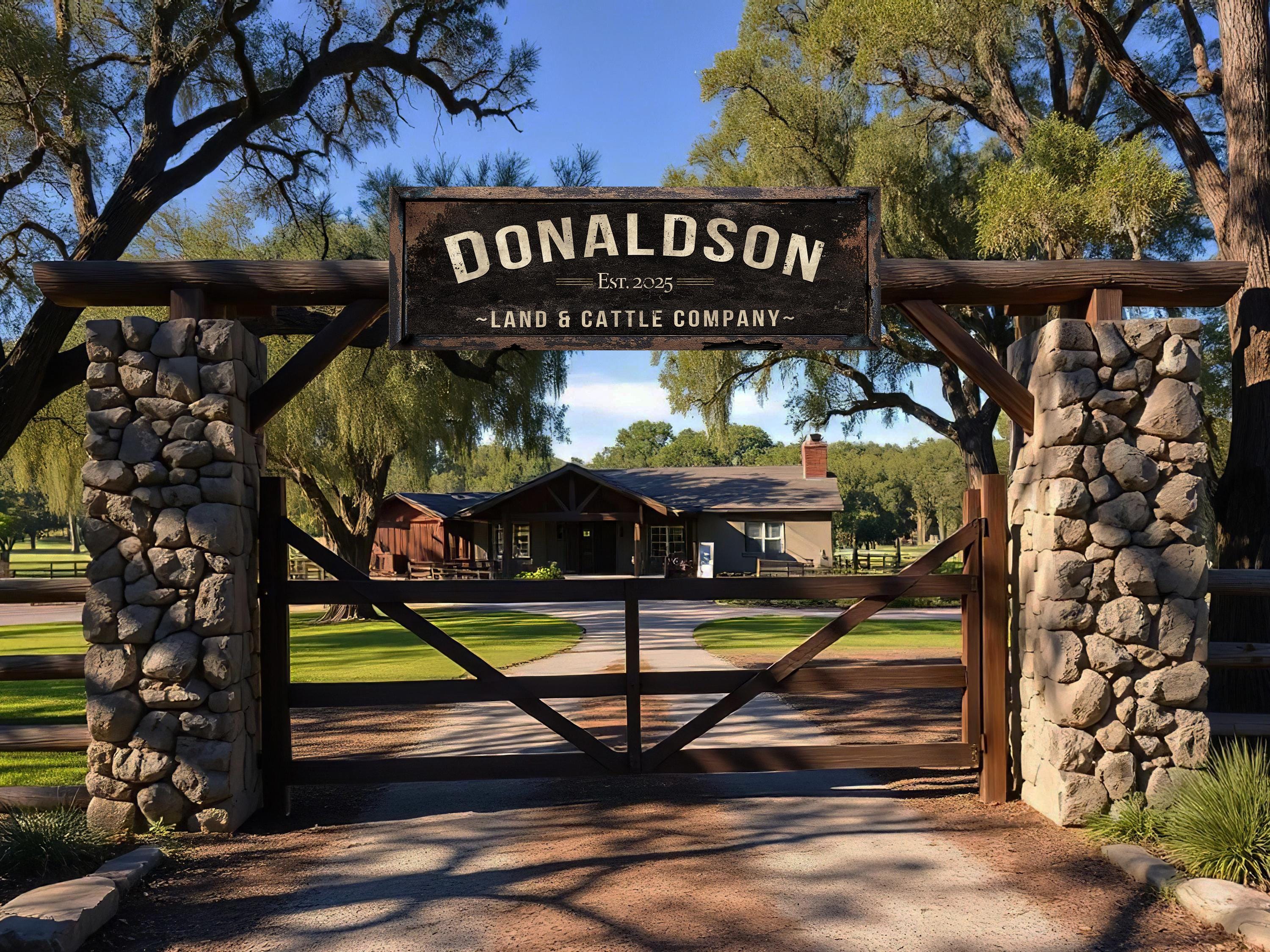 Personalized Ranch Gate Sign: Custom Metal or Canvas Farm Sign - Etsy