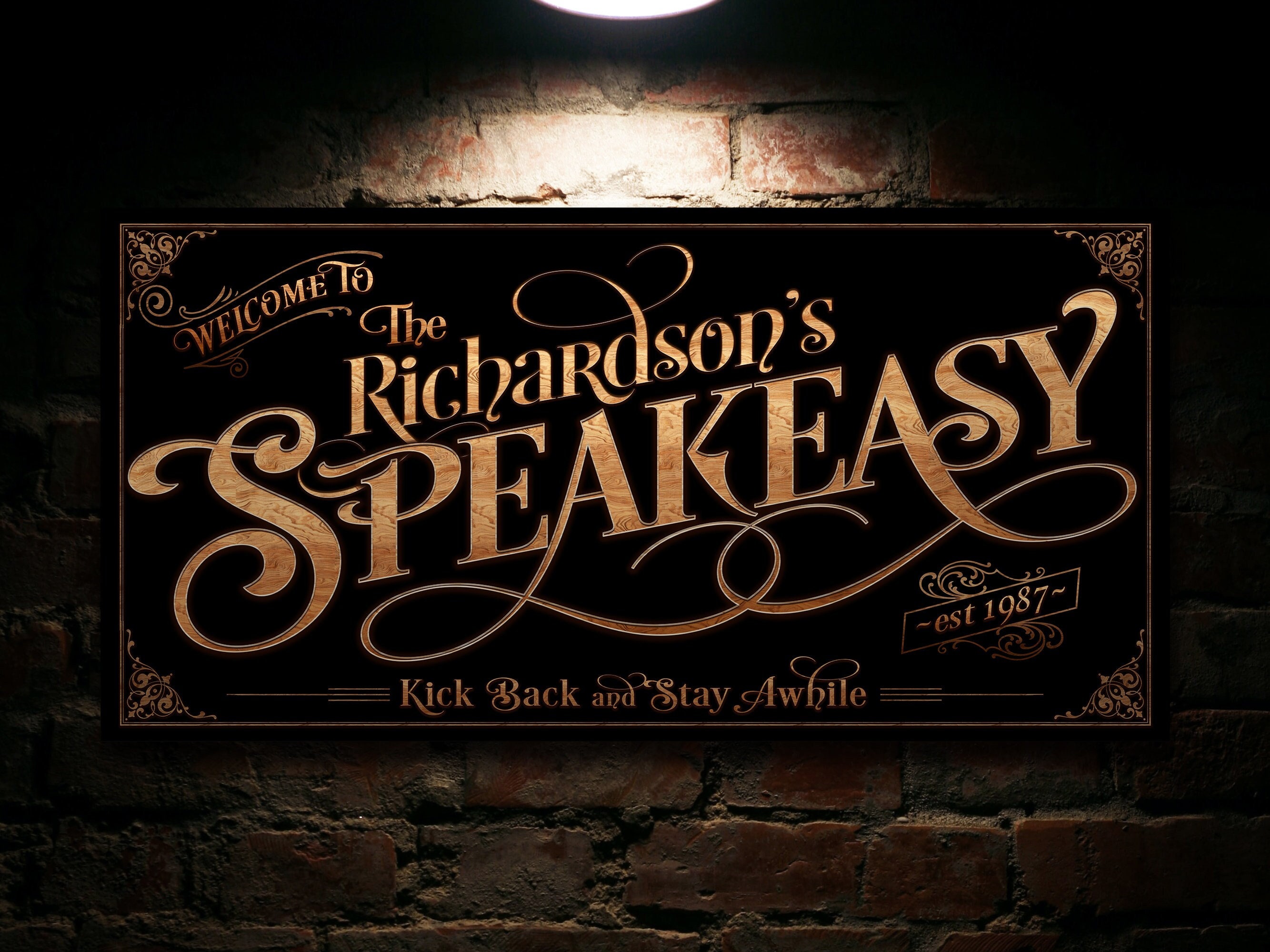 Personalized Speakeasy Sign - Metal or Canvas! | Custom Speakeasy