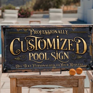 Custom Pool Sign, Personalized Pool Patio Sign, Family Name Sign, Customized Home Decor, Family Home Decor, Gift for Her, Housewarming Gift