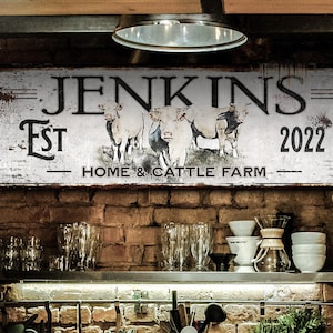 Ranch Sign | Charolais Cattle Sign | Cow Sign | Cow Print | Cattle Wall Art | Custom Farm Sign | Custom Ranch Sign | Farmhouse Sign