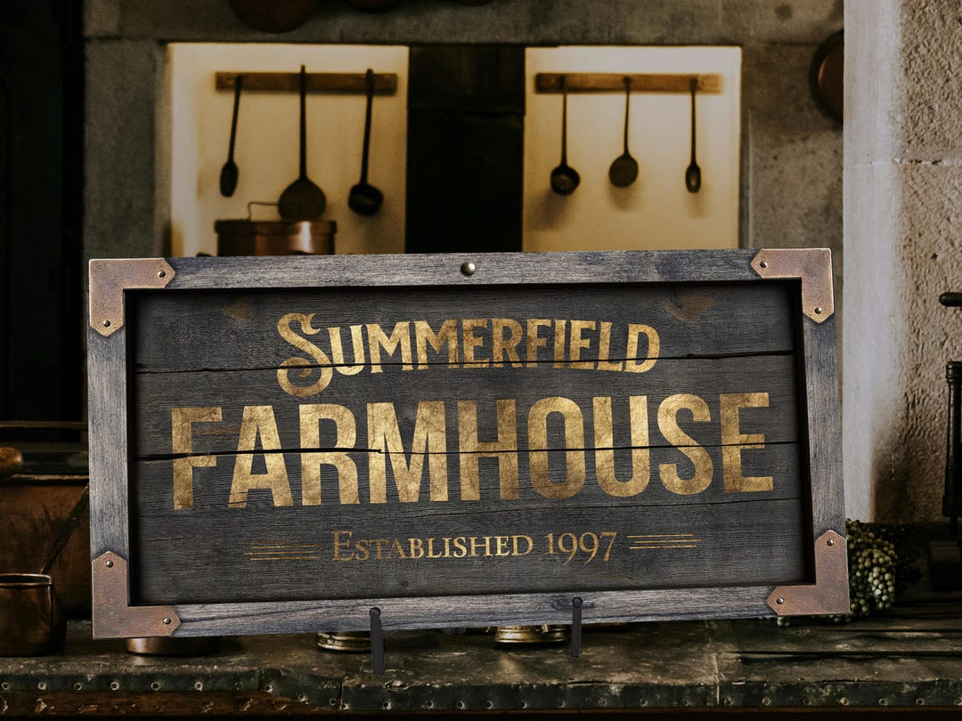 Personalized Farmhouse Canvas Sign: Rustic Homestead Decor - Etsy