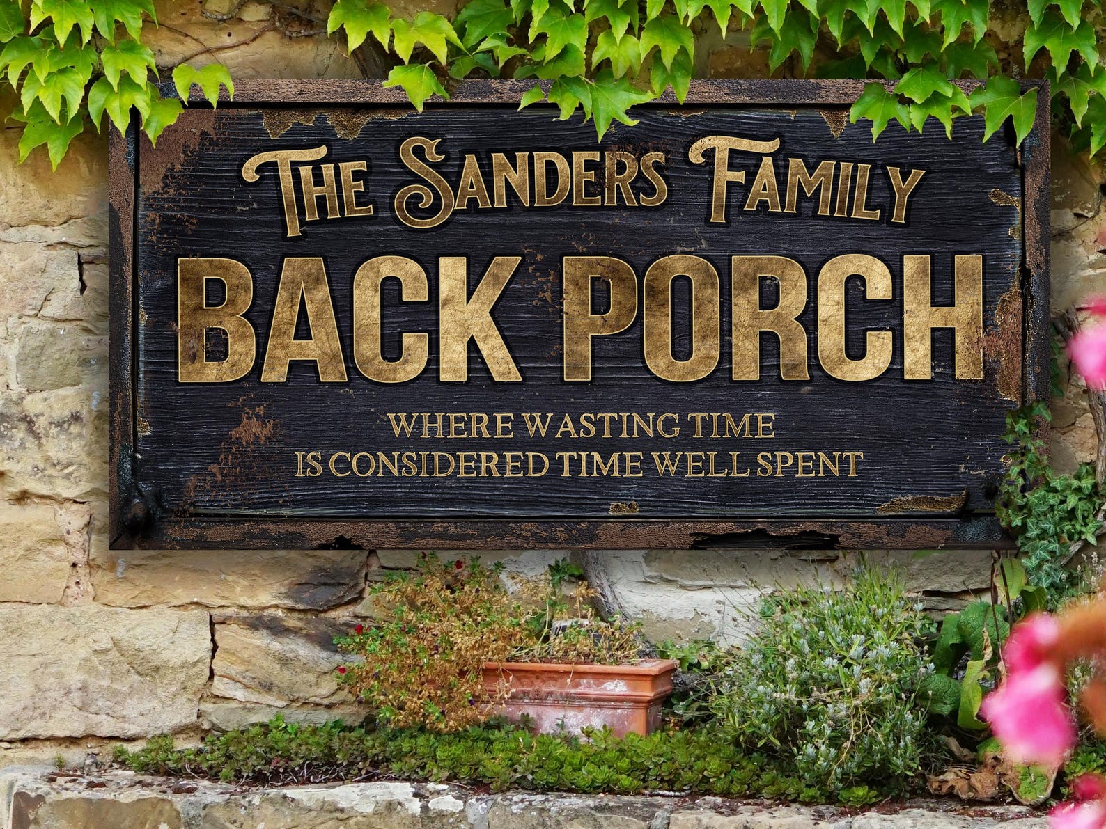 Personalized Back Porch Sign: Metal or Canvas Family Name Decor - Etsy