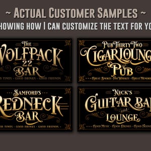 Personalized Man Cave Sign: Vintage Bar Decor, Family Name image 3