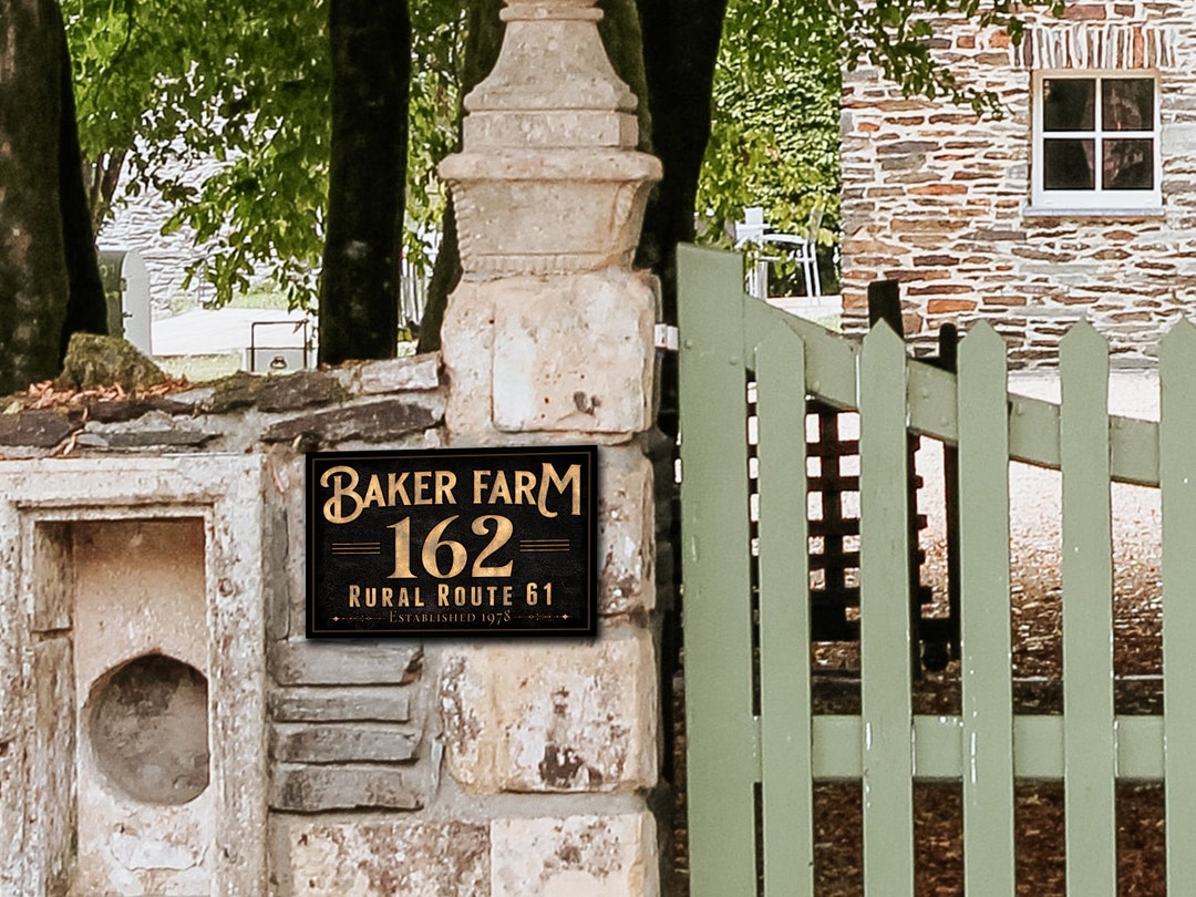 Custom Metal Farmhouse Address Sign: Personalized Family Name - Etsy