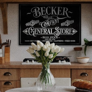 Personalized General Store Sign | Family Name Company Sign | General Store Sign | Family Store Sign | Farmhouse Decor | Vintage Store Sign