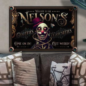 Personalized Steampunk Metal Print: Oddities & Curiosities Wall Art