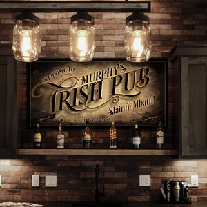 Irish Pub Bar Sign Personalized | Custom Bar Wall Decor | Personalized ...