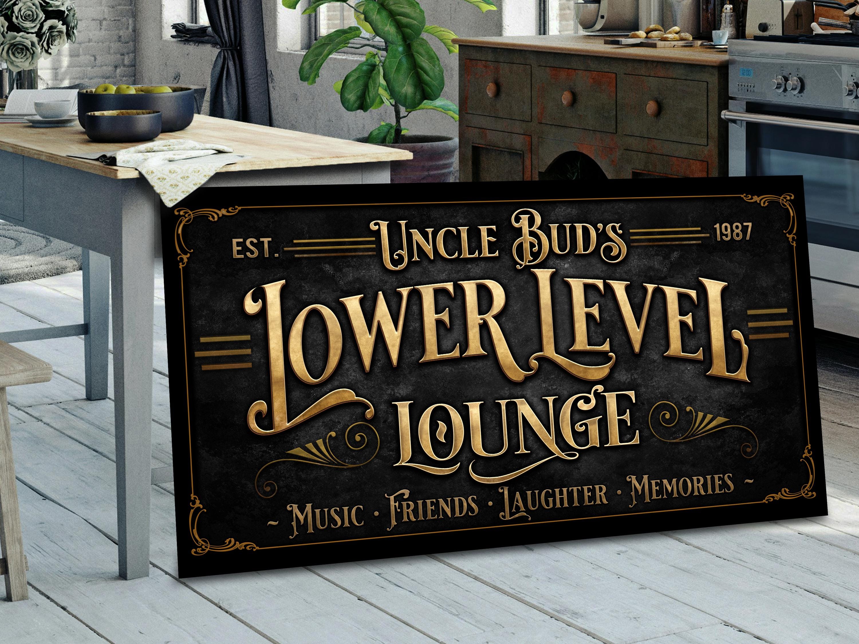 Lower Level Lounge Sign | Lower Level Sign | Lower Level Basement Sign ...