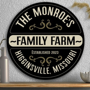 Solid Wood Family Farm Sign, Personalized Farmhouse Sign, Farmhouse Décor, Customized Family Farm Sign