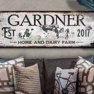 Ranch Sign | Holstein Dairy Cattle Sign | Dairy Cow Sign | Cattle Wall Art | Custom Farm Sign | Custom Ranch Sign | Farmhouse Sign