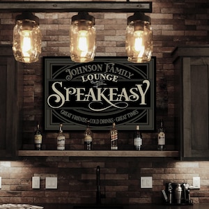 Family Name Lounge Sign | Custom Speakeasy Sign | Family Bar Sign | Family Name Sign | Personalized Bar Sign | Vintage Sign | Metal Sign