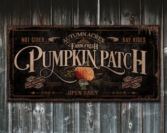 Pumpkin Farm Sign | Pumpkin Patch Sign | Rustic Fall Decor | Autumn Vintage Sign | Farm Wall Decor | Distressed Sign