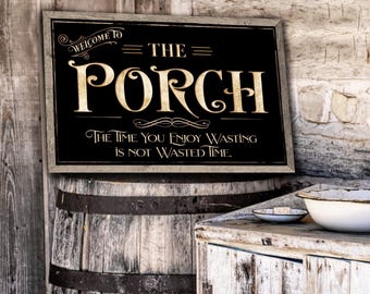 Welcome to the Porch Sign: Farmhouse Metal Outdoor Decor