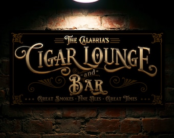 Cigar Bar Sign | Cigar Accessories | Man Cave Decor | Man Cave Sign