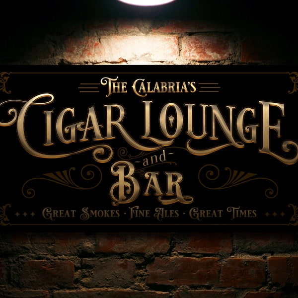 Cigar Bar Sign | Cigar Accessories | Man Cave Decor | Man Cave Sign